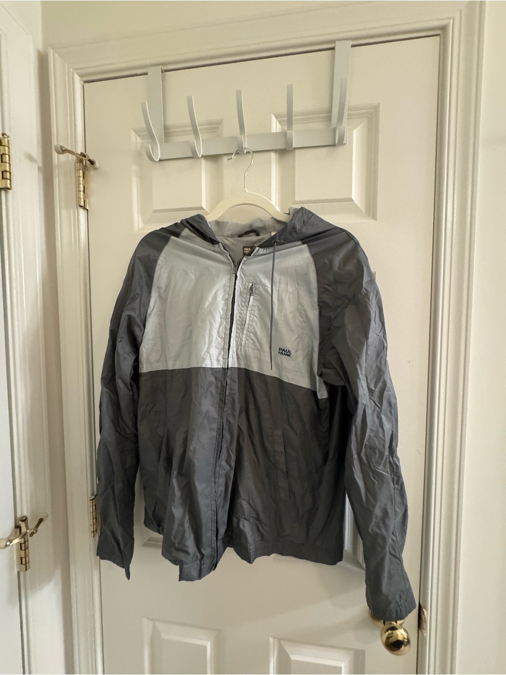 Paul Frank Two-Tone Gray Hooded Raincoat